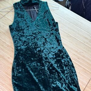 Emerald Green Velvet Sleeveless Dress by Design Lab Lord & Taylor